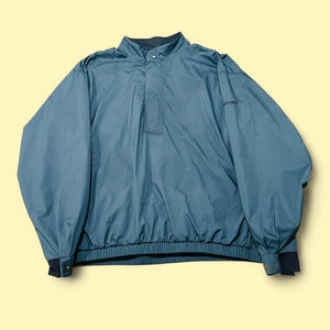 Gray Blue DryJoys by FootJoy FJ Golf Rain Windbreaker Jacket Half Zip Men XL